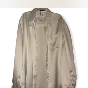 Zara Cream Button Down Shirt